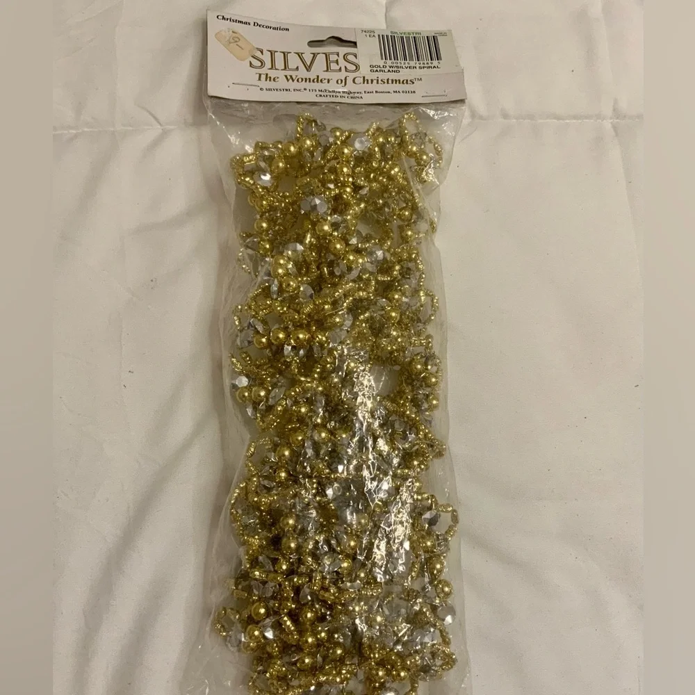 Vintage Gold and Silver Bead Garland